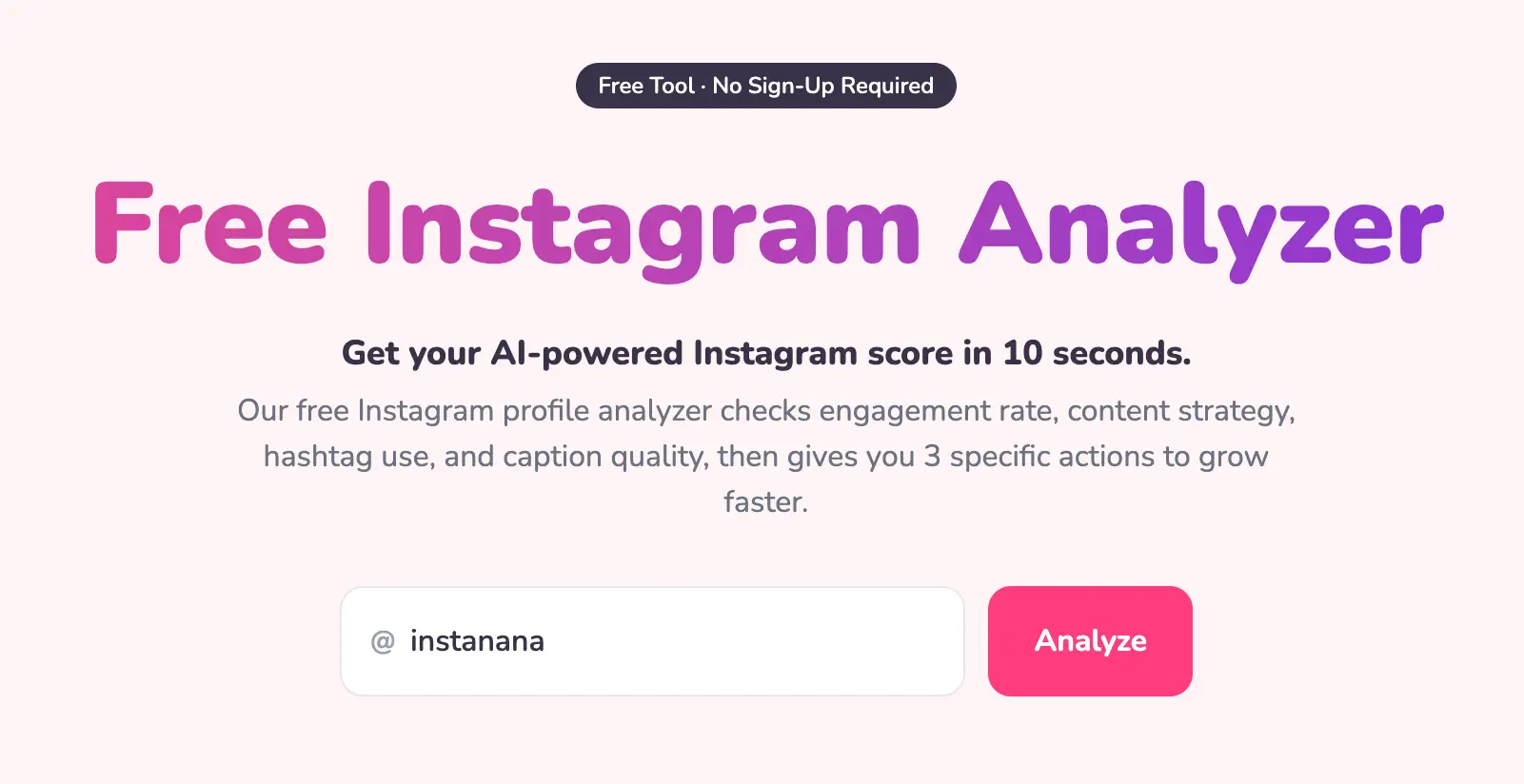 Enter your Instagram username